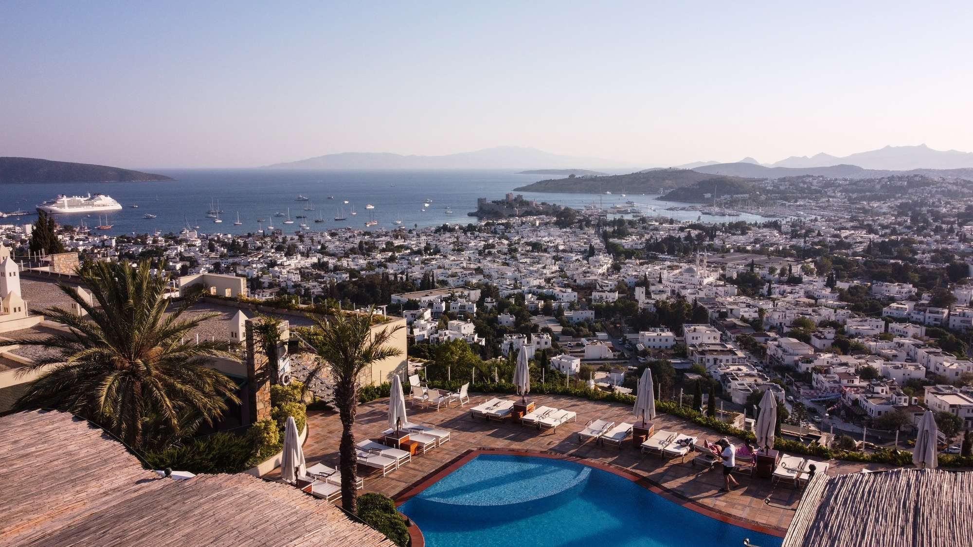 The Marmara Bodrum Pool with Bodrum View