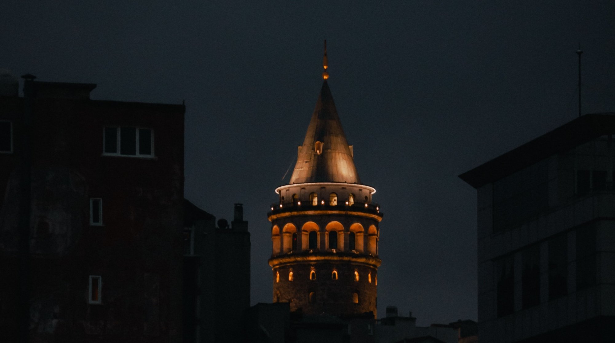 Galata Tower at Night